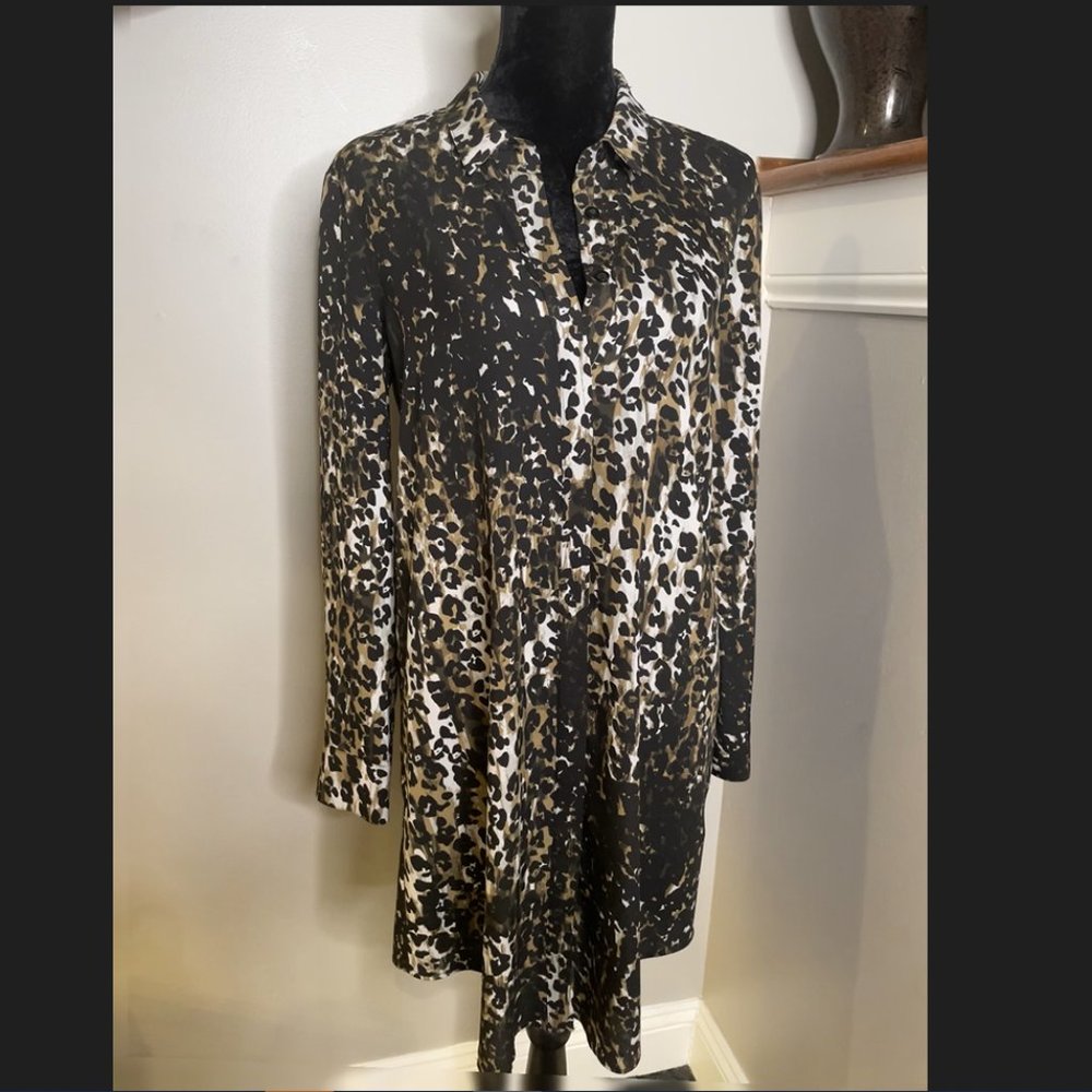 BCBGeneration Animal Print Shirt Dress